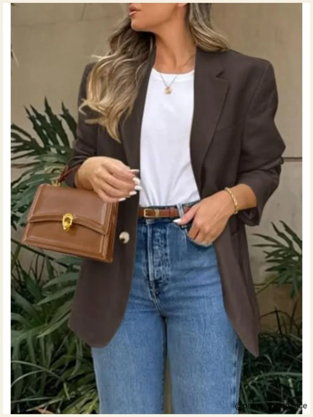 Women's Blazer Open Front Notch Lapel Long Sleeve 97% Polyester 3% Elastane